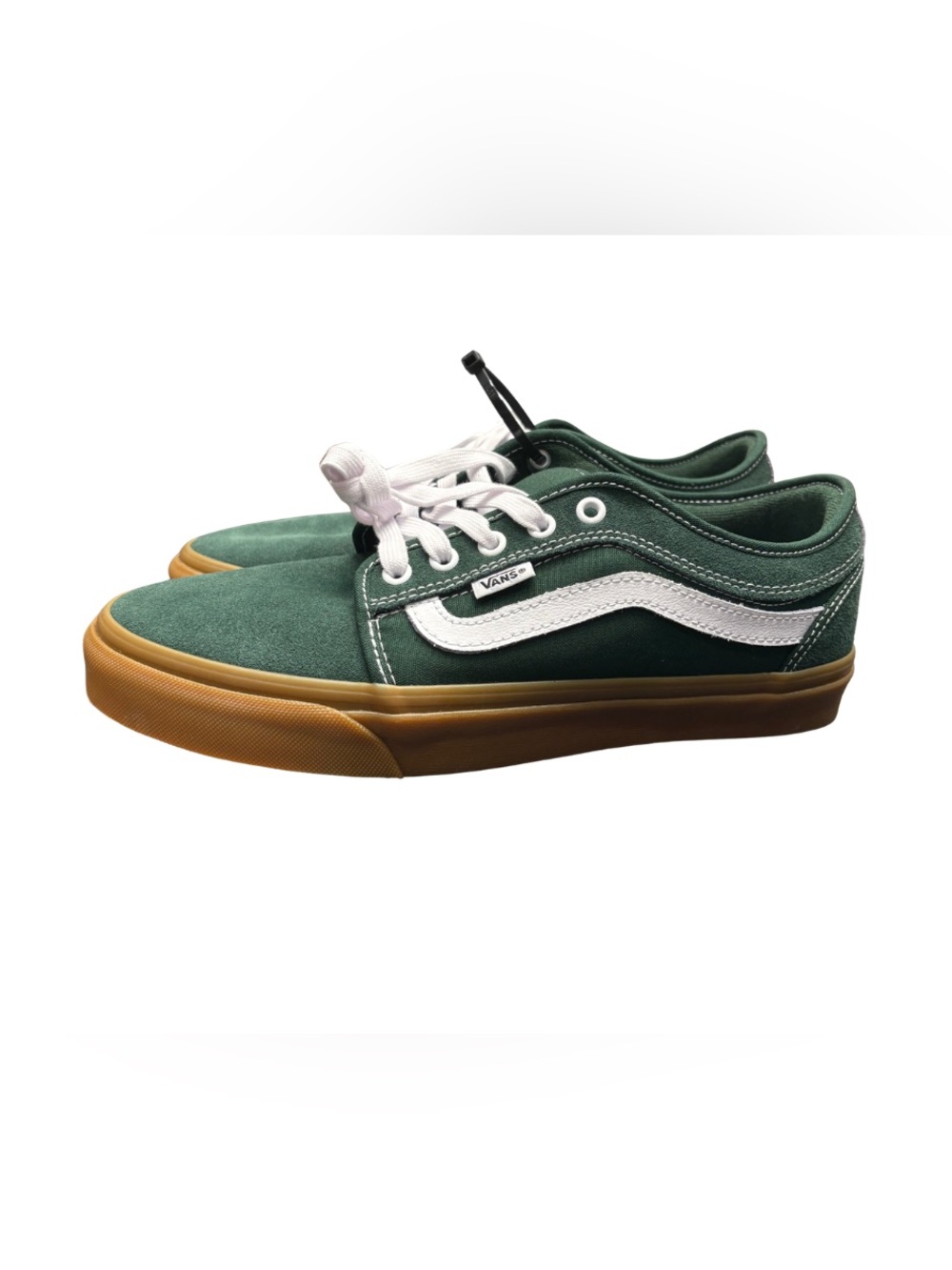 🔥🆕🔥Vans Old Skool Suede Skateboarding Sneaker in Green with White Stripe - Picture 5 of 8
